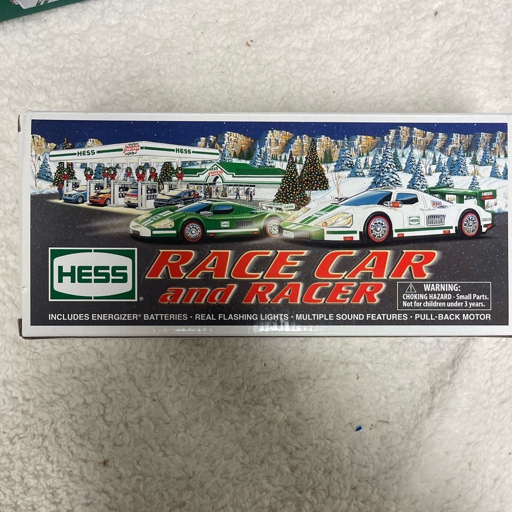 2009 Hess Toy Truck Race Car and Racer with Lights & Sound New In Box